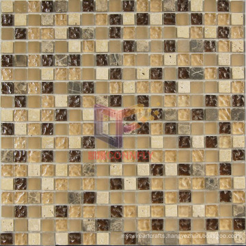 15*15*8mm Glass Mix Stone Mosaic (CS132)